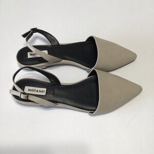 Matt & Nat gray mules flat slingback size 41